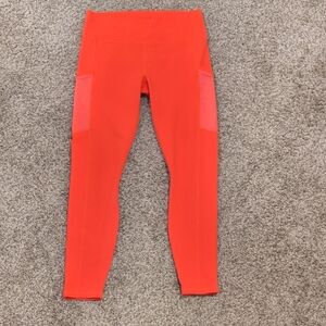 Fabletics Vibrant Neon Orange High-Waisted Leggings